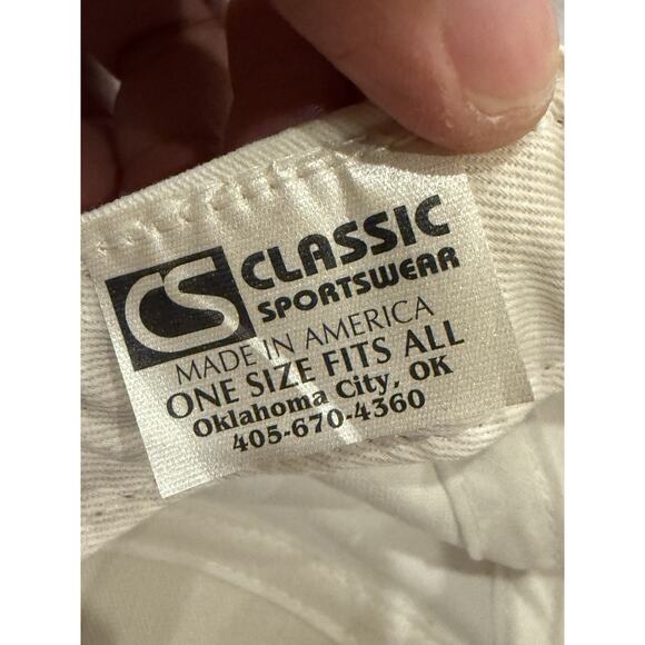 VINTAGE Thiel Alumni Mens White Bar Adjustable SnapBack Hat Baseball Cap USA - Picture 8 of 9